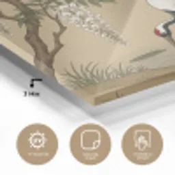 Kraanvogels - Water - Beige plexiglas 5mm klein -sfeer2
