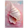 Schelp - Pastel - Pink tuinposter los doek klein -3d