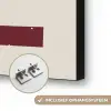 Pizza - Vintage - Decoratie - Japandi Textielframe zwart klein -USP_ophangsysteemNL