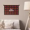 Geruit - Rood - Tekst - Christmas Wandkleed katoen klein -sfeer4