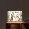 Dieren - Giraffe - Bladeren - Kinderen Light Box met batterij (Wandlamp kind) middel -sfeer1_kind