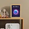 Voetbal - Sport - Blauw - Paars Light Box met kabel (Kinderlampje) klein -sfeer2_kind