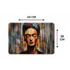 Portret - Vrouw - Bloemen Placemat vinyl groot -specs