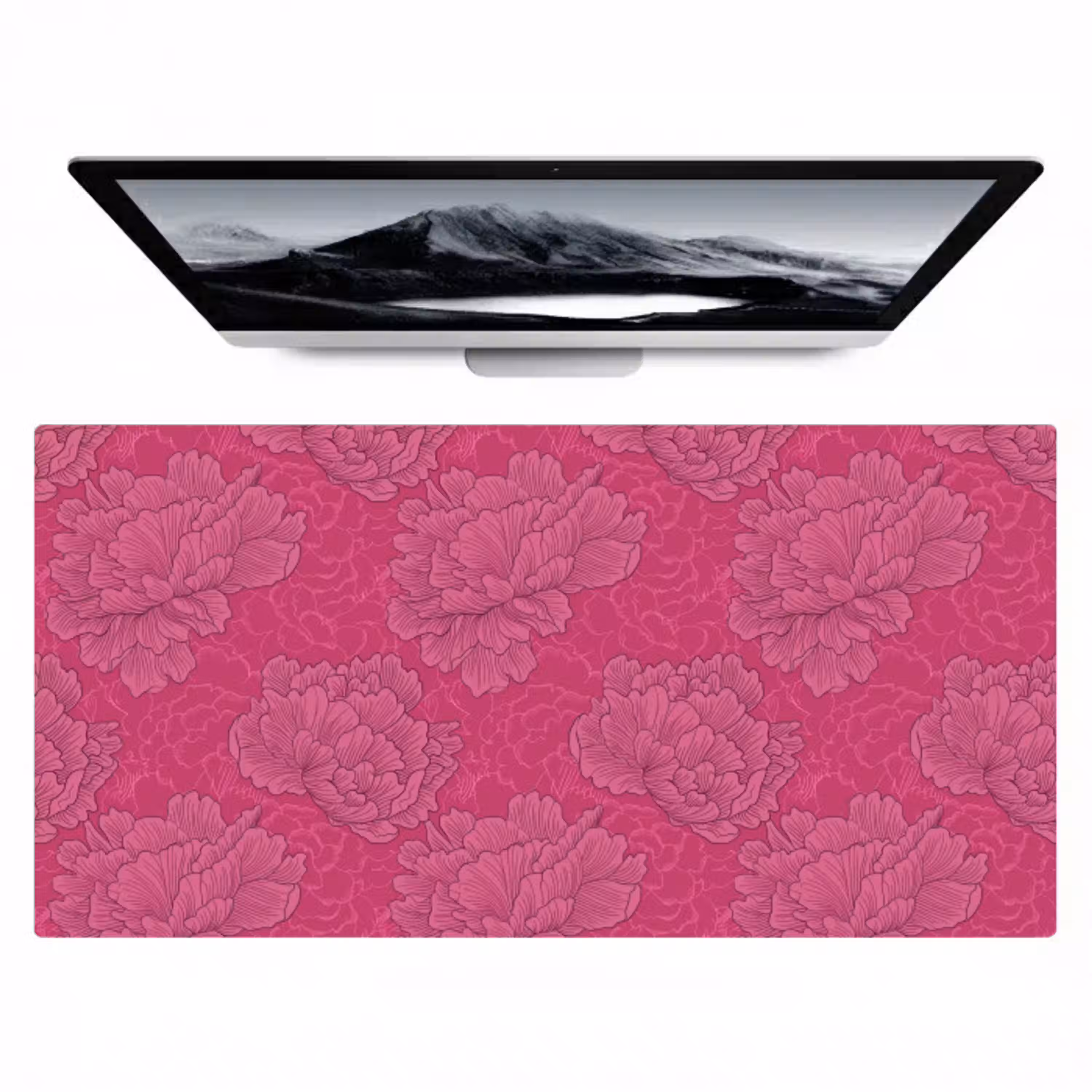 Pioenrozen - Energiek - Roze Muismat XXL klein 681 -zzz3d