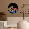 Champagne - Luxe - Oesters Wandcirkel kunststof plaat 5mm dik klein -sfeer1