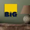 Geel - Think big - Grafisch aluminium wit klein -sfeer2