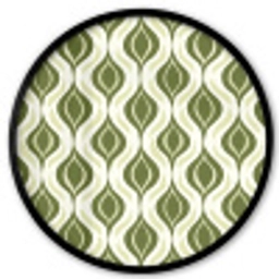 Patroon - Retro - Groen Fotolijst rond zonder passe partout klein 856 -3d