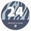 Blauw zebra - Klassiek Naambord Rond klein -3d