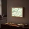 Organische lijnen - Mintgroen - Marmer Light Box met batterij (Wandlamp) middel -sfeer1