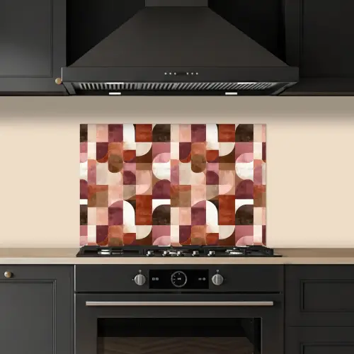 Geometrie - Modern - Retro keuken achterwand spatscherm klein 900 -sfeer1