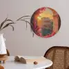 Colosseum - Rome - Roze Bloemen Akoestische PET Vilt - Rond klein -sfeer3