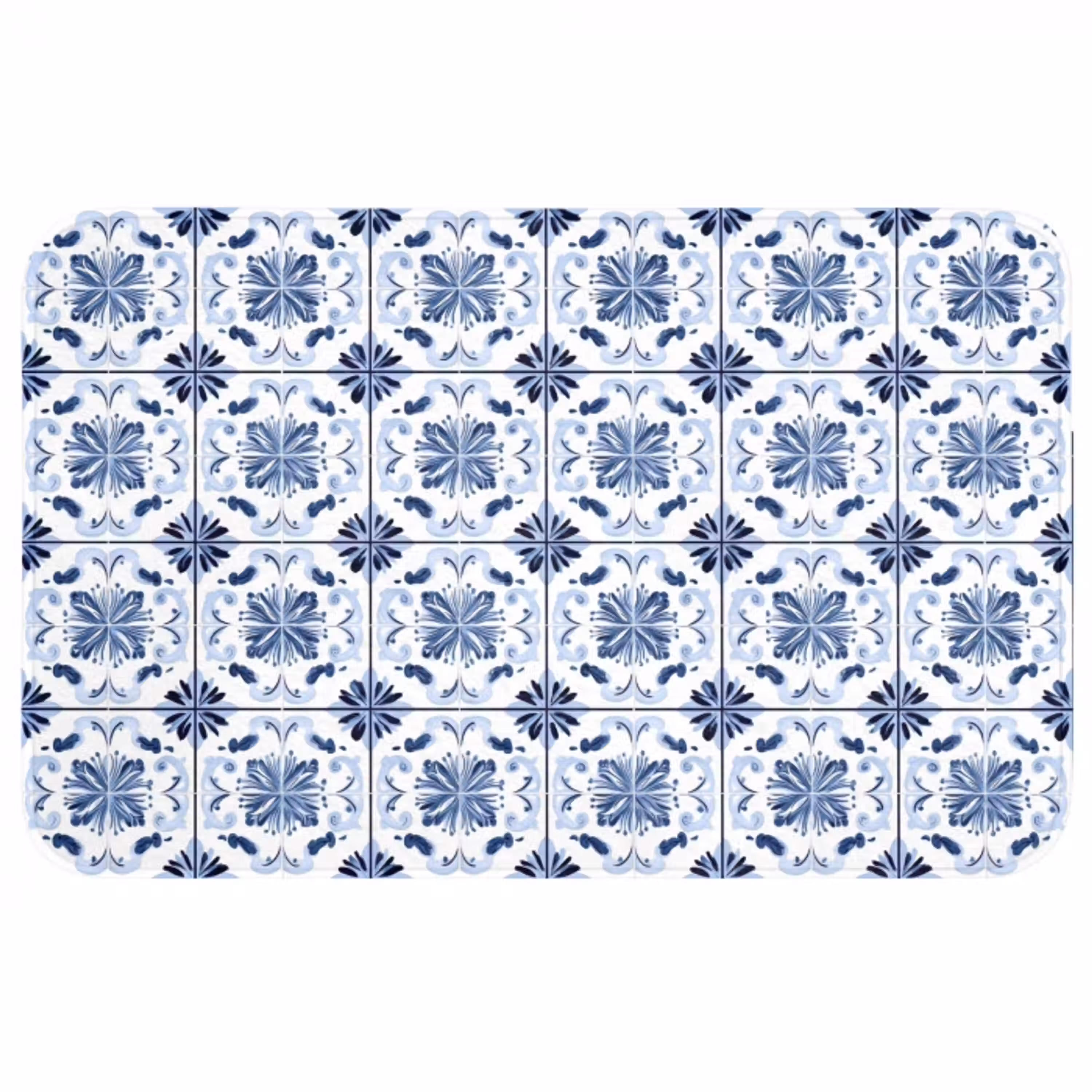 Patroon - Tegel - Blauw WCmat middel 1009 -3d