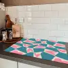 Blauw - Vlakken - Patroon - Hartjes Inductie beschermer vinyl 3mm klein 276 -sfeer3