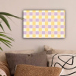 Blokjes - Lila - Geel canvas 2cm klein 34 -sfeer1