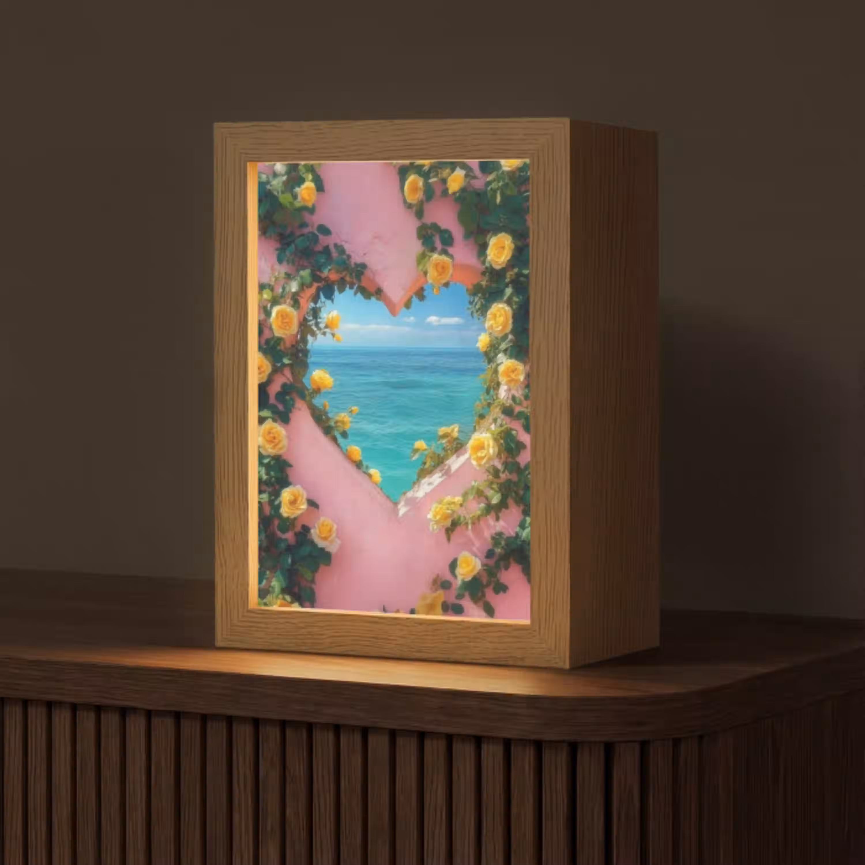 Hart - Zee - Muur Light Box met kabel (Tafellamp) klein -z3d_website