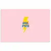 Grl pwr - Bliksem - Roze poster papier klein -3d