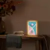Basketbal - Pastel - Roze - BLauw Light Box met kabel (Tafellamp) klein -sfeer4