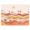 Abstract landschap - Palmbomen - Kleurrijk muismat rubber klein -3d