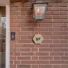 Beige met stippen - Traditioneel Naambord Hexagon klein -sfeer7-hexagon-XS