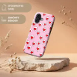 Hartjes - Patroon - Rood Toughcase MagSafe Apple iPhone 17 klein 1017 -USP_RandenV_DE