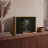 Bloembollen - Wit - Vaas - Minimalistisch Light Box met batterij (Wandlamp) middel -sfeer2