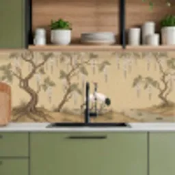 Kraanvogels - Water - Beige keuken achterwand 2 middel -sfeer3