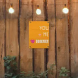 Oranje - Love - Valentijn tuinposter los doek klein -sfeer1