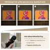 Kimono - Hondje - Bloemenkroon - Oranje Light Box met batterij (Wandlamp) middel -USP_dimbaarNL