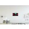 Schedel - Cyberpunk - Neon Rood textielposter latten blank klein -kinderkamer
