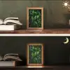 Bladeren - Regendruppels - Licht - Groen Light Box met kabel (Tafellamp) klein -sfeer3