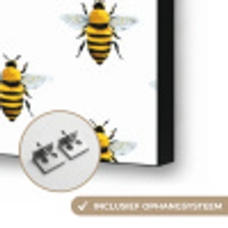 Bijen - Tijdloos - Wit Textielframe zwart klein 947 -USP_ophangsysteemNL
