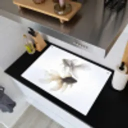 Goudvissen - Modern - Wit Inductie beschemer met haakjes klein -sfeer1
