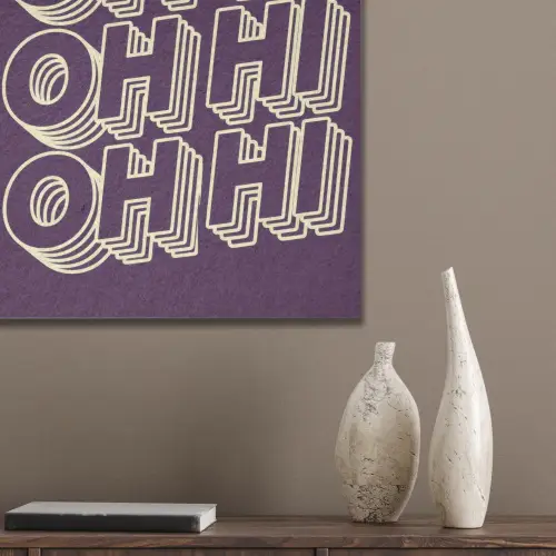 Oh hi - Paars - 3D PET vilt klein -sfeer6_closeup