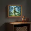 Dino - Jongens - Groen - Blauw - T-Rex Light Box met batterij (Wandlamp kind) middel -sfeer5_kind