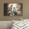 Papegaaien - Vogels - Natuur - Bloemen canvas 2cm klein -sfeer3