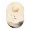Landschap - Japandi - vogel Wandcirkel Ovaal Glas middel -3d