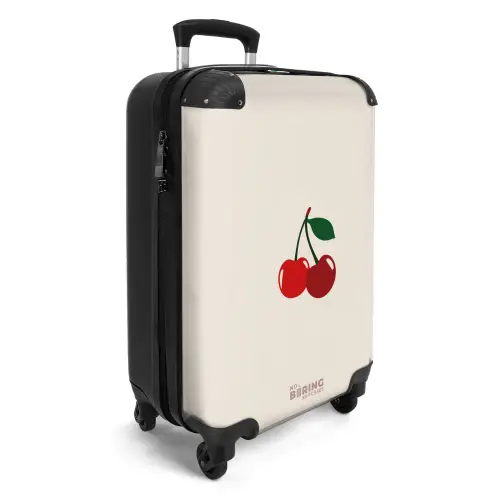 Kers op beige achtergrond NBS - Handbagage koffer - Kinderen Unisex middel -productfoto_3d
