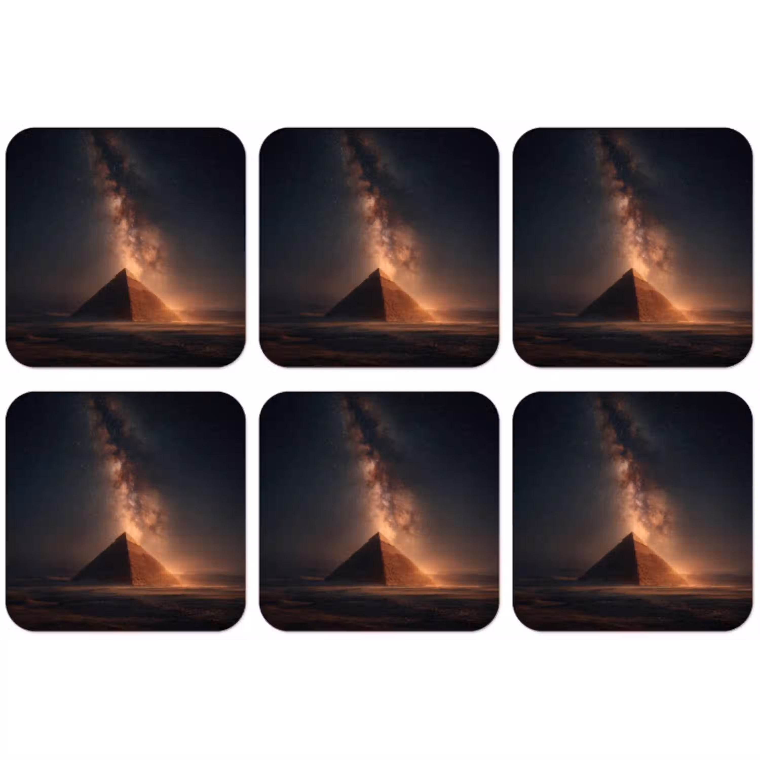 Piramide - Woestijn - Licht onderzetter kurk middel -zkaufland3dotto