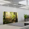 Bos - Bomen - Pad - Zon - Planten - Bladeren - Natuur keuken achterwand spatscherm klein -3d_schuin
