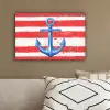 Anker - Verfspatten - Rood - Blauw canvas 2cm klein -sfeer3
