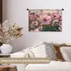 Bloemen - Paars - Wazig Wandkleed katoen klein -sfeer1