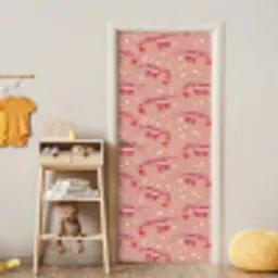 Garnalen - Stippen - Roze deurposter klein 289 -sfeer4