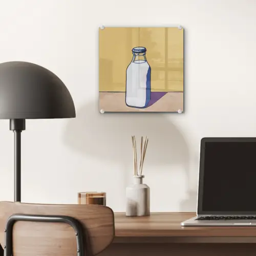 Glazen - Fles - Illustratie - Melk plexiglas 5mm klein -sfeer6