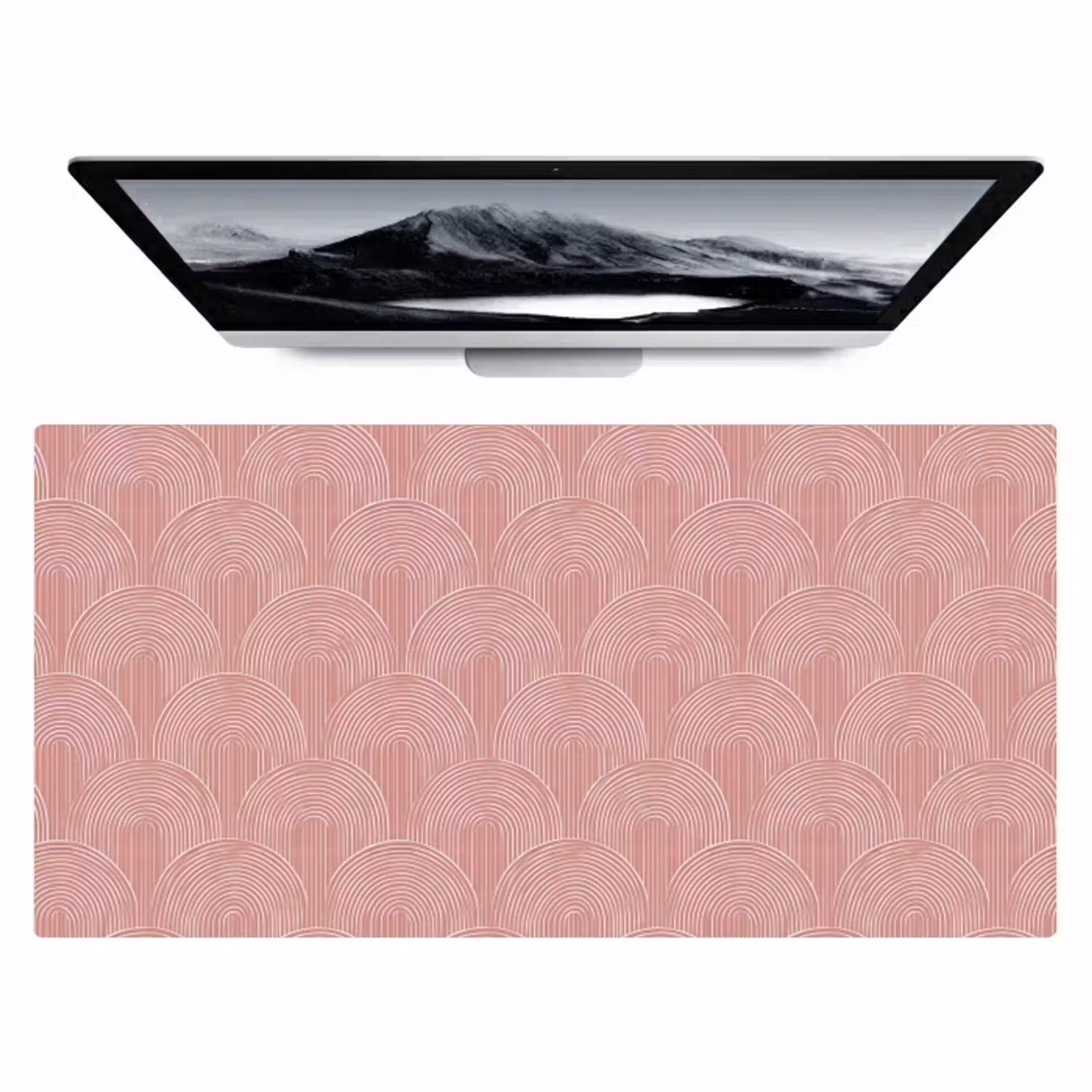 Oudroze - Bogen - Deco - Lijnen Muismat XXL klein 681 -zzz3d