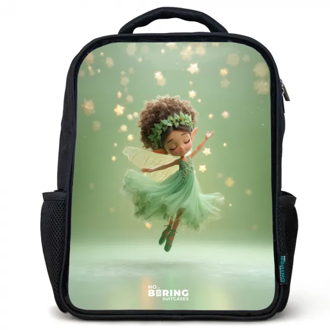 Kids' Backpacks Black -. Dancing fairy in green light
