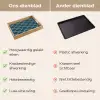 Patroon - Ginkgoblad - Blauw Dienblad Rechthoek middel 911 -USP_VergelijkingNL