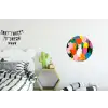 Tulpen - Kat - Kleurrijk Wandcirkel aluminium klein -kinderkamer