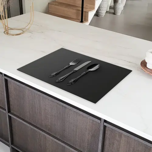 Bestek - Zwart Inductie beschermer vinyl 3mm klein -sfeer8
