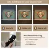 Vrouw - Bloemen - Vlinders - Natuur - Vintage Light Box met batterij (Wandlamp) middel -USP_lichtkleurNL