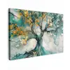 Boom - Modern - Verflook - Turquoise - Goud canvas 2cm klein -z3d